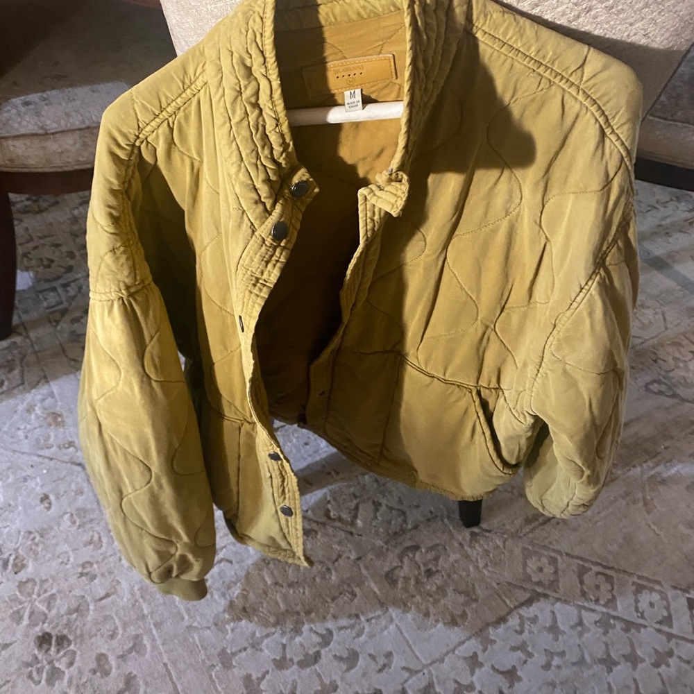Blank NYC Quilted Yellow Bomber Jacket